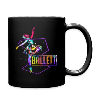 Ballett Polygon - Tasse einfarbig - Schwarz - Rechts