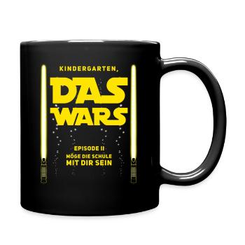 Kindergarten Das Wars Einschulung - Tasse einfarbig - Schwarz - Rechts