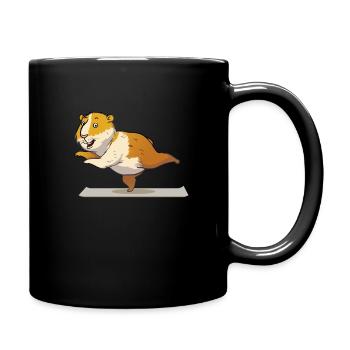 Yoga mignon d'amoureux des animaux domestiques - Mug uni - noir - Droite