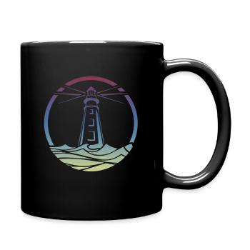 Leuchtturm bunt - Mug uni - noir - Droite