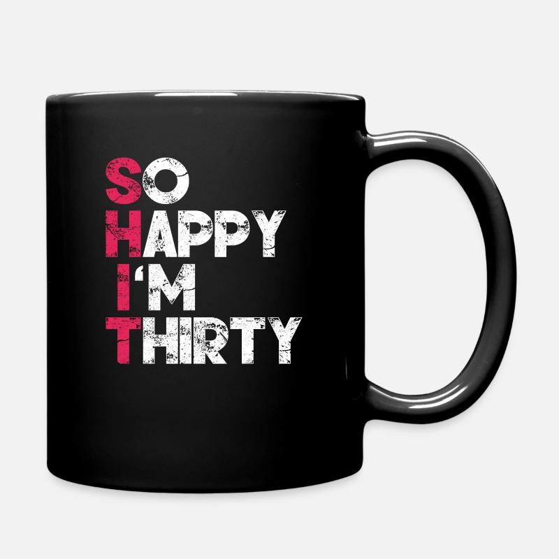 30. Geburtstag - Tasse einfarbig - Schwarz