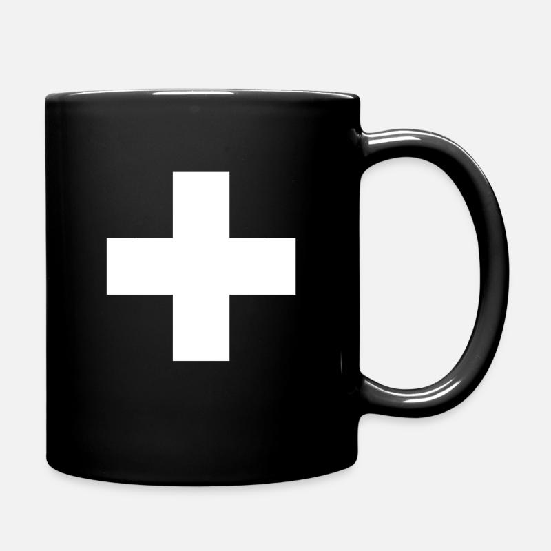 Schweiz gross - Tasse einfarbig - Schwarz