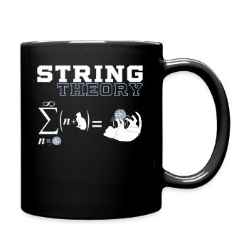 Lustiges Katzenprodukt | Garn | Stringtheorie - Tasse einfarbig - Schwarz - Rechts