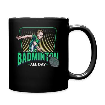 Badminton - Full Colour Mug - black - Right