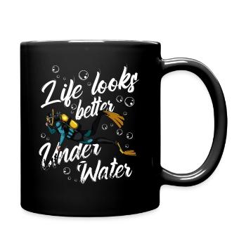 Cool Diver Saying Diving Statement Gift Idea - Full Colour Mug - black - Right
