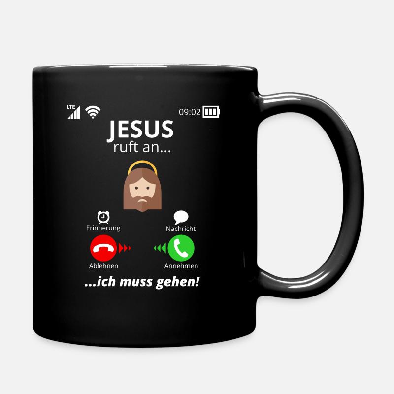 Jesus Ruft An Anruf Christen Kirche Glaube Gläubig - Tasse einfarbig - Schwarz