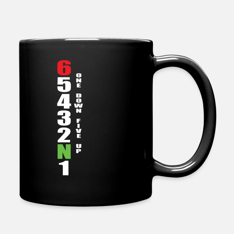 Motorrad Schaltung Geschenk - Tasse einfarbig - Schwarz