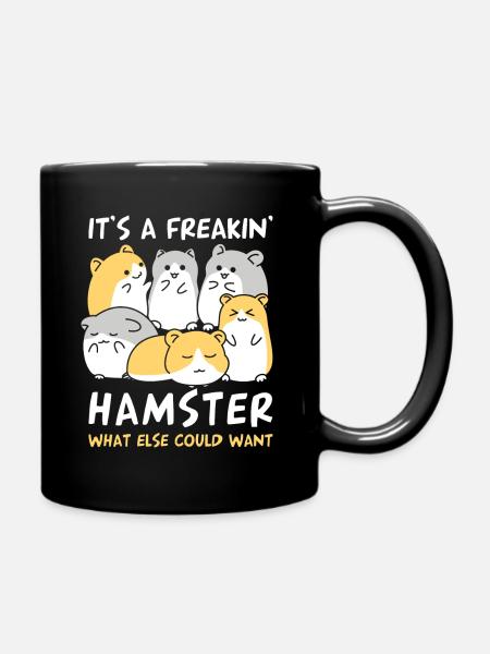 Hamster - Tasse einfarbig - Schwarz