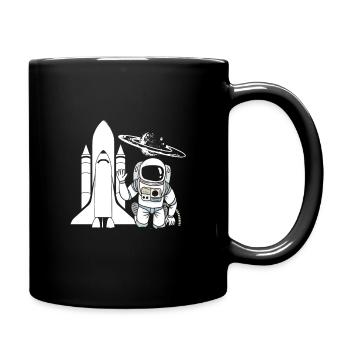 Astronaut Rocket Space Galaxy Gift - Full Colour Mug - black - Right