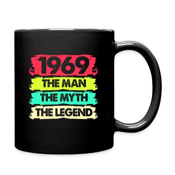 Geburtstag 50 Geschenk Geboren 1969 Fünfzig Bday - Tasse einfarbig - Schwarz - Rechts