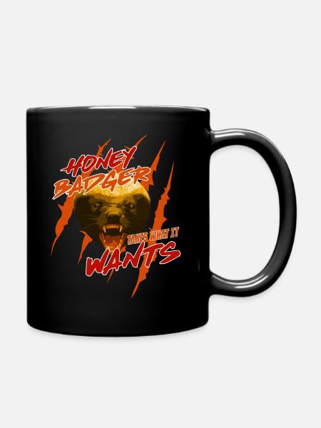 Honey Badger prend ce qu'il veut Idée cadeau - Mug uni - noir