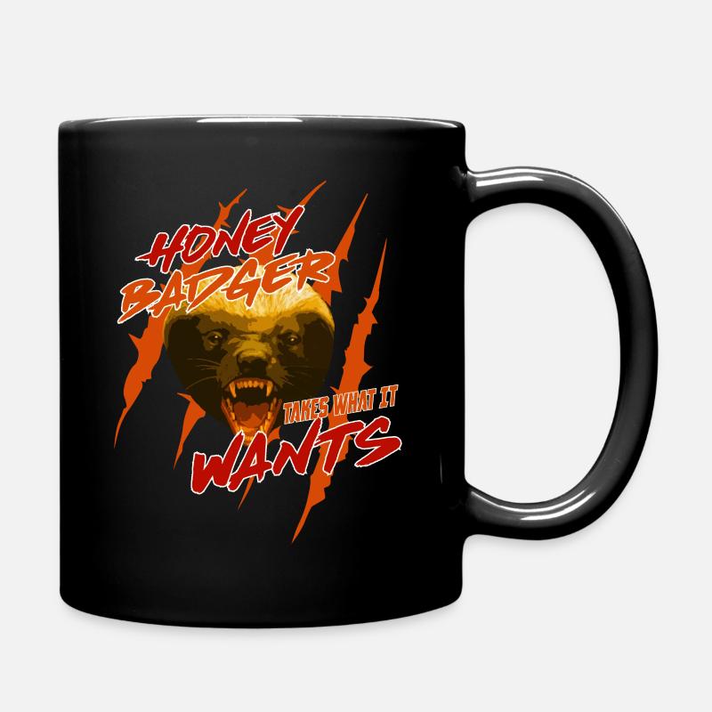 Honey Badger prend ce qu'il veut Idée cadeau - Mug uni - noir