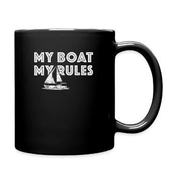 Segeln Segelboot - Tasse einfarbig - Schwarz - Rechts