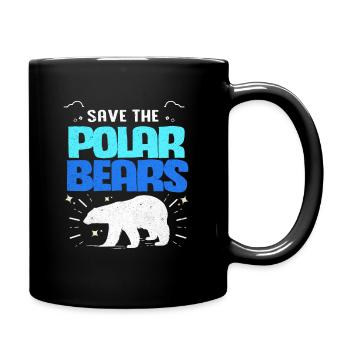 Eisbär - Tasse einfarbig - Schwarz - Rechts