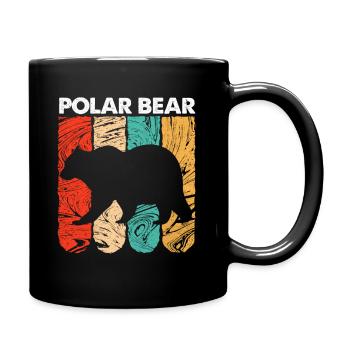 Eisbär - Tasse einfarbig - Schwarz - Rechts