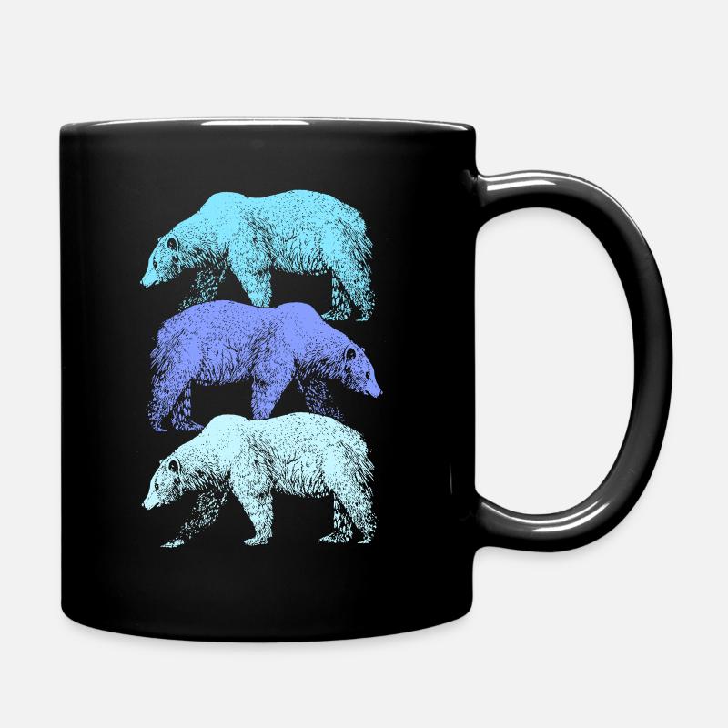 Eisbär Polarbär Arktis Grönland Island Nordpol Eis - Tasse einfarbig - Schwarz