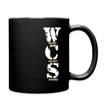 West Coast Swing Dance Geschenk T-Shirt - Tasse einfarbig - Schwarz - Rechts