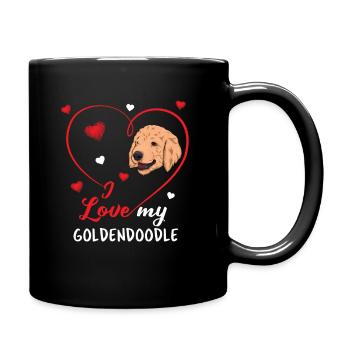 Goldendoodle - Full Colour Mug - black - Right