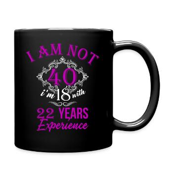 40th birthday - Full Colour Mug - black - Right