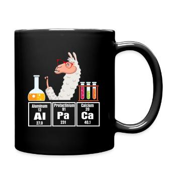 Alpaka Chemiker Lehrer Physik Schule Geschenk - Full Colour Mug - black - Right