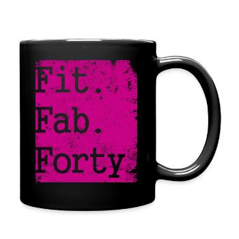 40th birthday - Full Colour Mug - black - Right