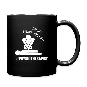 Physiotherapie Spaß Physiotherapeut - Tasse einfarbig - Schwarz - Rechts