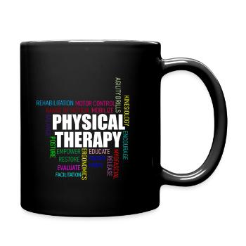 Physiotherapie Medizin - Tasse einfarbig - Schwarz - Rechts