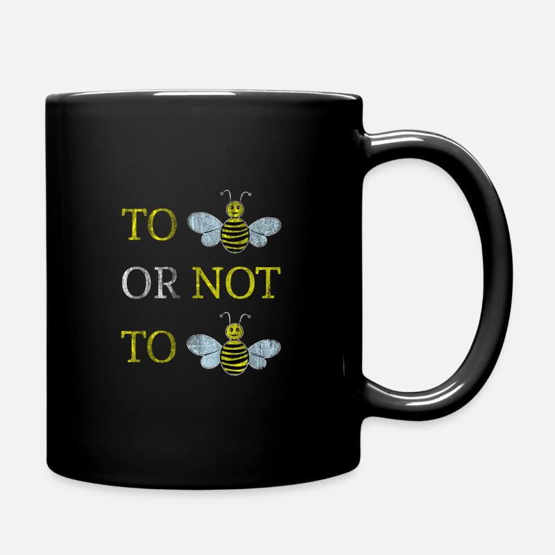 Biene - Tasse einfarbig - Schwarz