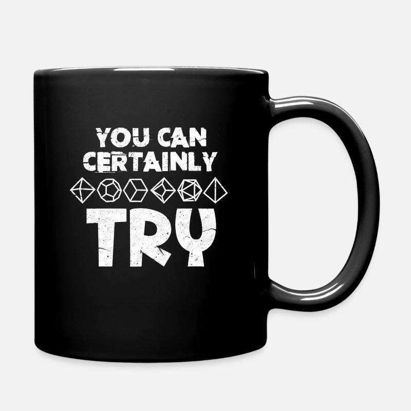 D20 - Tasse einfarbig - Schwarz