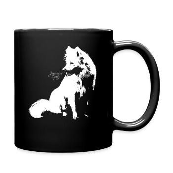 Japan Spitz - Tasse einfarbig - Schwarz - Rechts