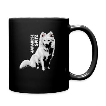 Japan Spitz - Tasse einfarbig - Schwarz - Rechts