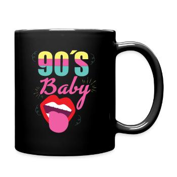 90's Baby Design - Full Colour Mug - black - Right