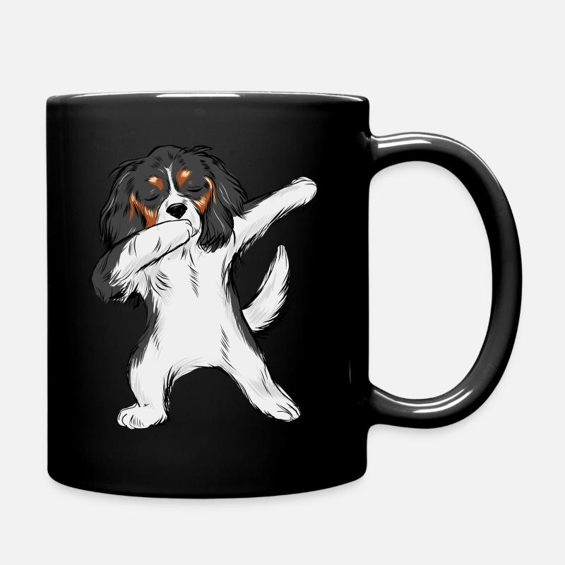 Dabbing Cavalier King Charles Spaniel Boys - Full Colour Mug - black