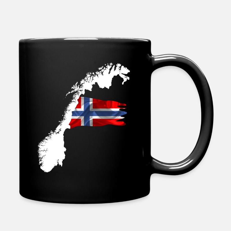 Norwegisch weiß - Tasse einfarbig - Schwarz