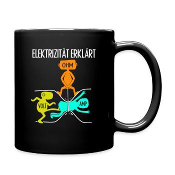 Elektriker Handwerker Spruch - Tasse einfarbig - Schwarz - Rechts