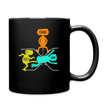 Prise d'électricien d'artisan - Mug uni - noir - Droite
