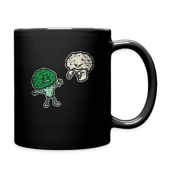 Brokkoli Blumenkohl - Tasse einfarbig - Schwarz - Rechts