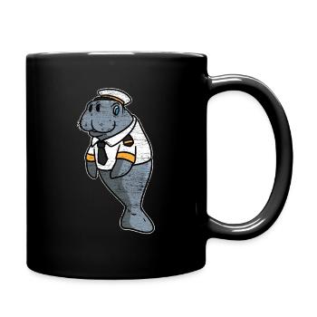 Manatee Captain - Full Colour Mug - black - Right