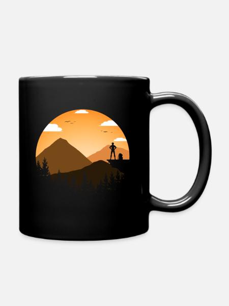 Forêt de montagnes au lever du soleil - Mug uni - noir