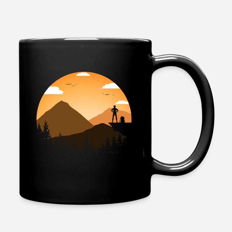 Forêt de montagnes au lever du soleil - Mug uni - noir