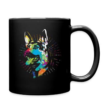 German Shepherd - Full Colour Mug - black - Right