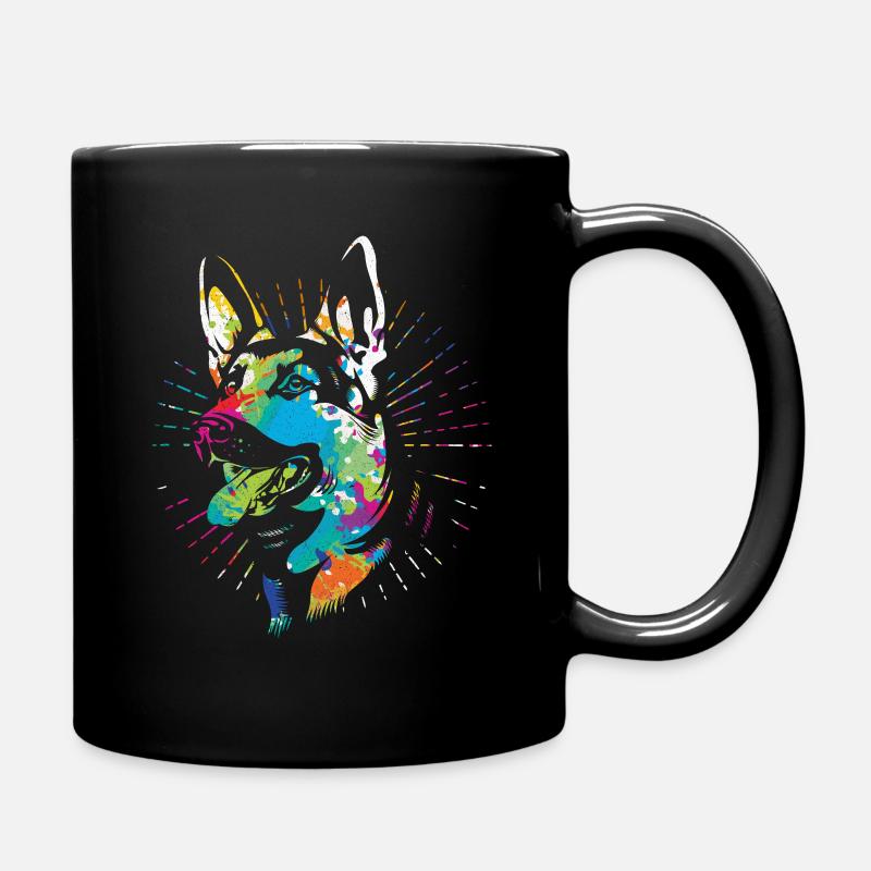 Deutscher Schäferhund - Tasse einfarbig - Schwarz