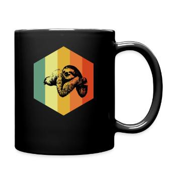 SLOTH Vintage Animal Tee - Full Colour Mug - black - Right