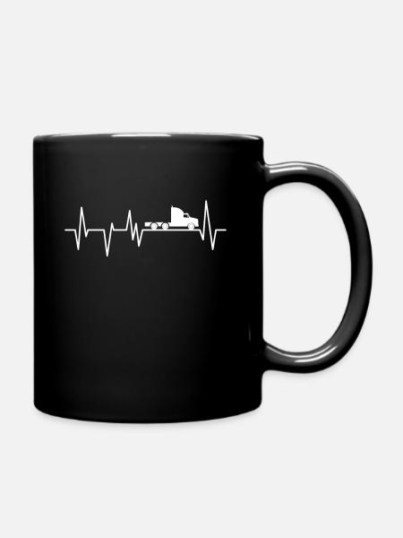 Fahrer Trucker Lastwagen LKW Fernfahrer Truck - Tasse einfarbig - Schwarz