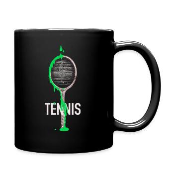 Tennis - Tennisschläger - Tasse einfarbig - Schwarz - Rechts