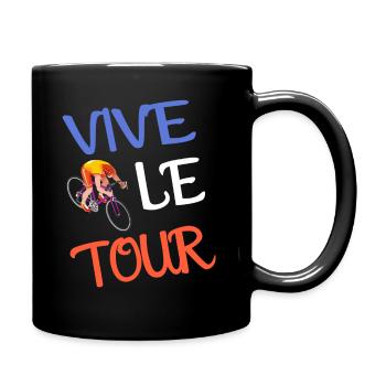 Amoureux de la course cycliste Vive Le Tour - Mug uni - noir - Droite