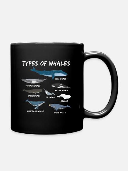 Les espèces de baleines baleine mer bleue de conservation - Mug uni - noir