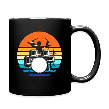 Batteur Batteur Drummer Musique Instrument Tambour Band - Mug uni - noir - Droite