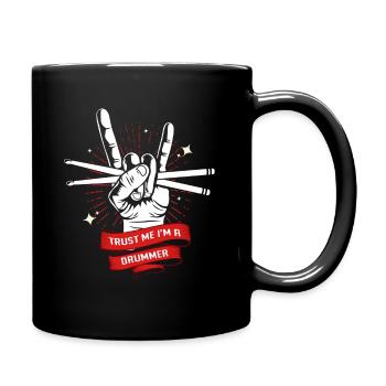 Batteur Batteur Drummer Musique Instrument Tambour Band - Mug uni - noir - Droite
