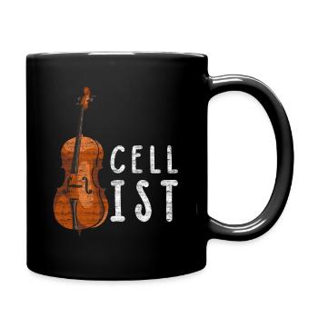 violoncelle - Mug uni - noir - Droite